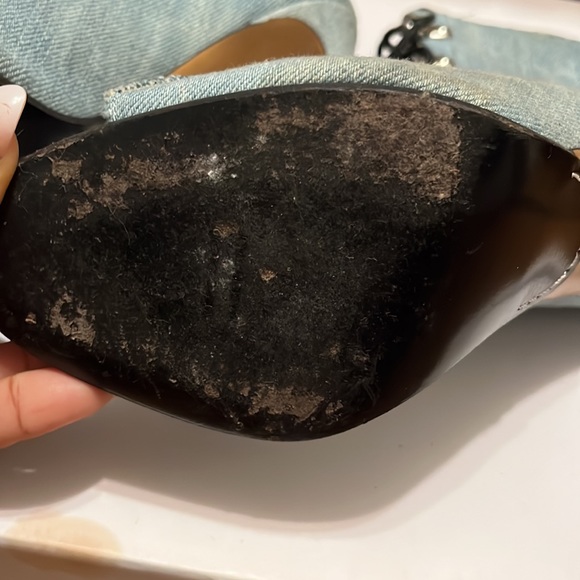 Balmain Denim Open Toe Bootie SZ 39, Same Day Ship π Spring Clean Closet Saleπ - Picture 12 of 16